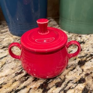 Fiestaware scarlet sugar bowl